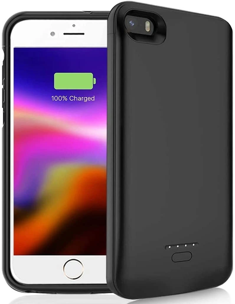 Funda de batería para iPhone 5/5S/SE, paquete de recargable portátil mejorada de 4000mAh, funda de carga Compatible con iPhone 5/5S/SE|Cajas de cargadores batería| - AliExpress