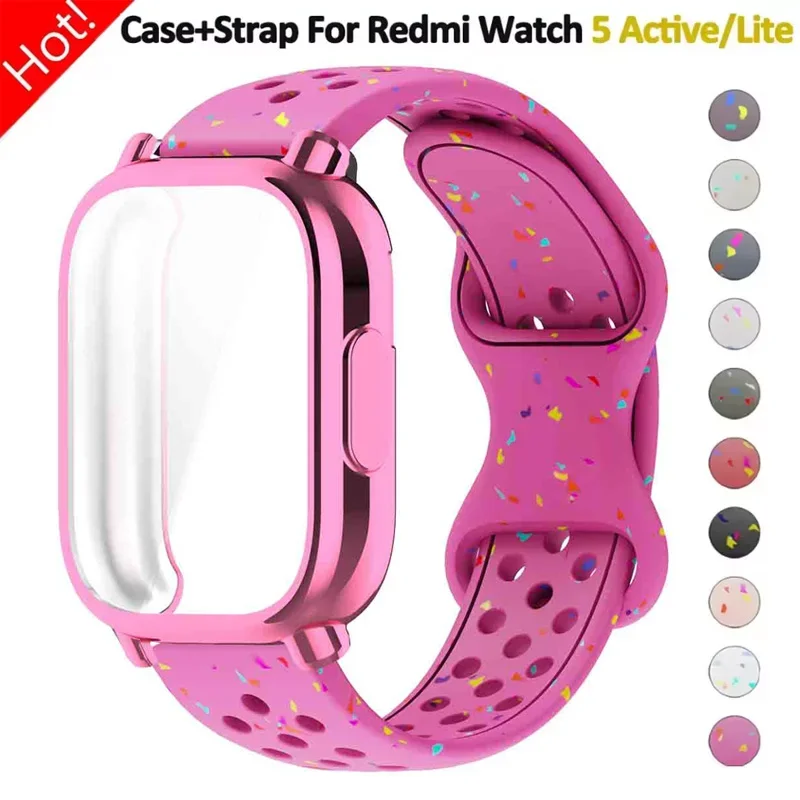 Enhanced Silicone Strap and TPU Protector Case for Full-Screen Coverage - Breathable Sports Band Design