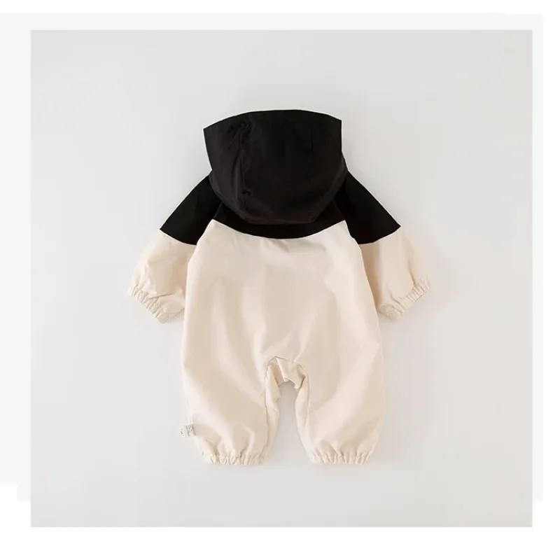 Baby Boys Long Sleeve Hoodie Jumpsuits Windproof Rompers
