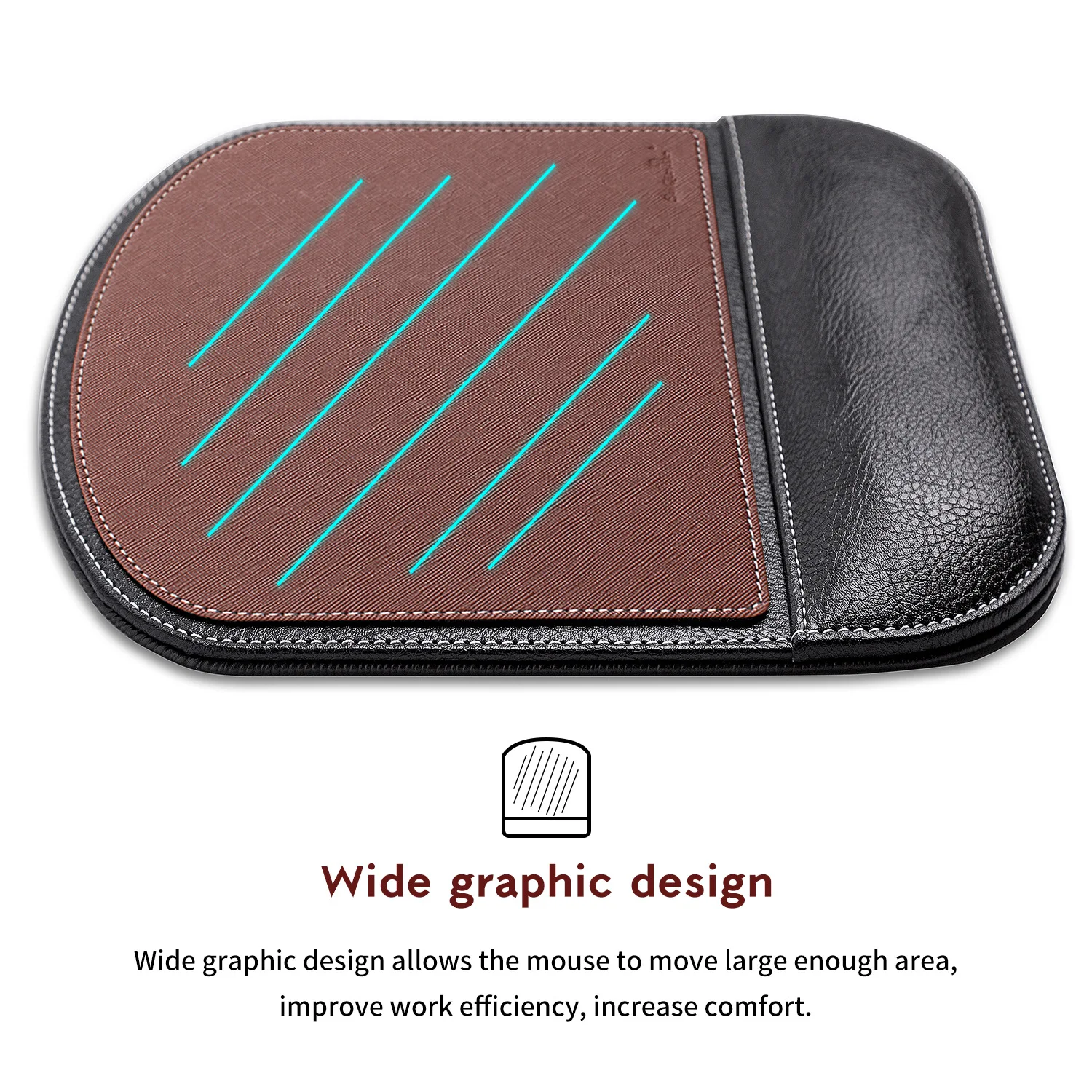 Mouse Pad High Quality Ergonomic Mouse Pad Wrist Pad PU Wrist Rest Anti-Slip Mouse Mat Support Mat Computer Mousepad for Office Pc Gamer