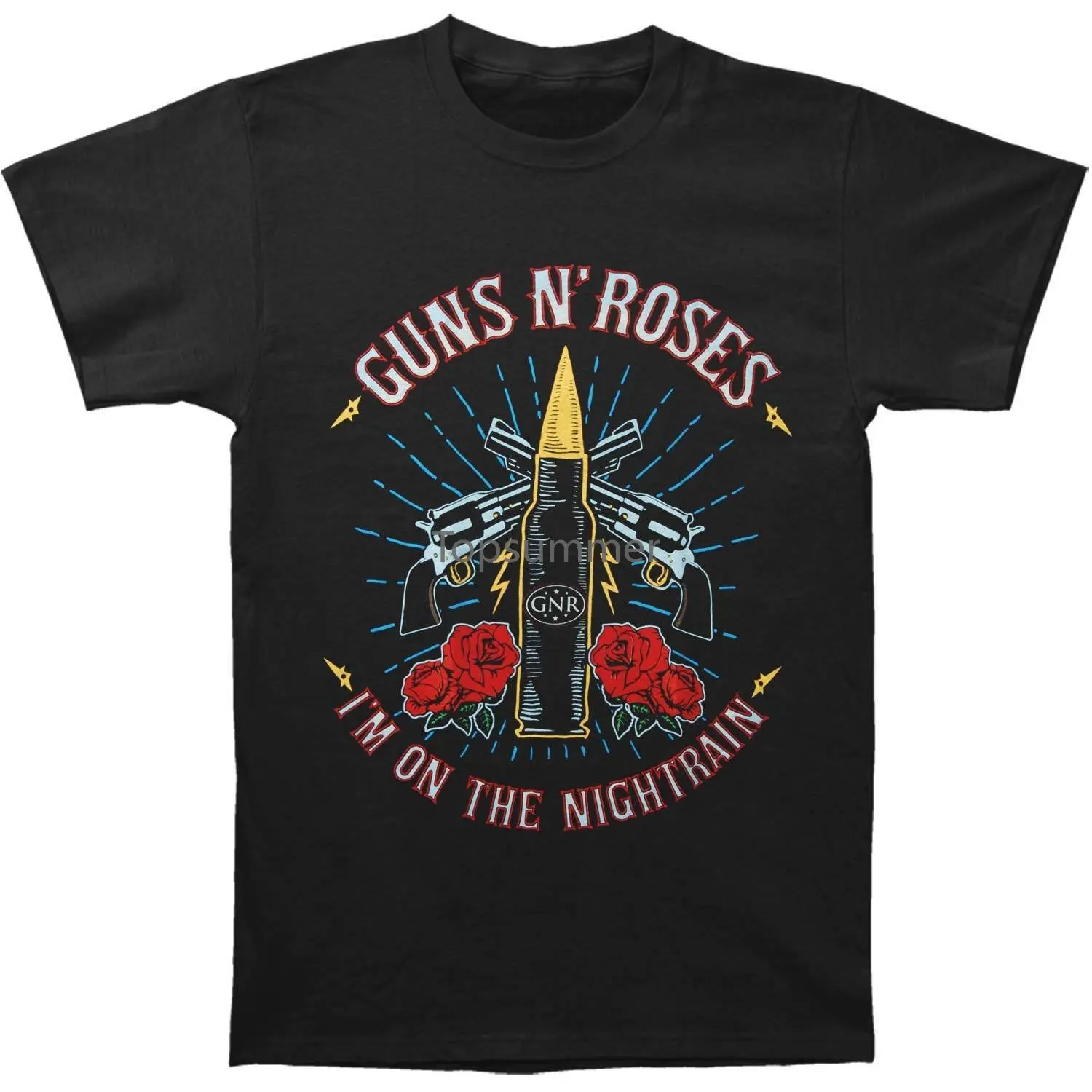 

Guns N Roses Men'S Night Train T Shirt Black