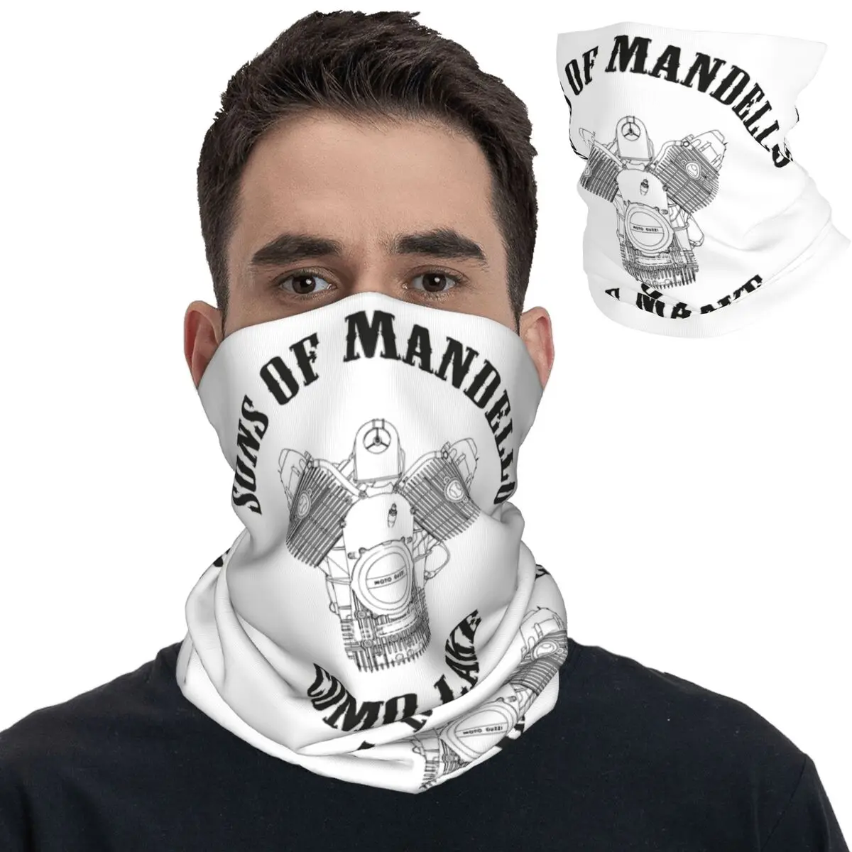 

Sons Of Mandello Motor Bandana Neck Gaiter Printed Mask Scarf Multifunctional Cycling Scarf Fishing for Men Women Adult Winter