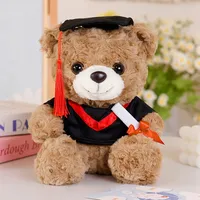25cm Graduation Dr.Bear Plush Toy Cute Christmas Hat Teddy Bear Soft Doll Boys Girls Students Graduation Gift - Image 4