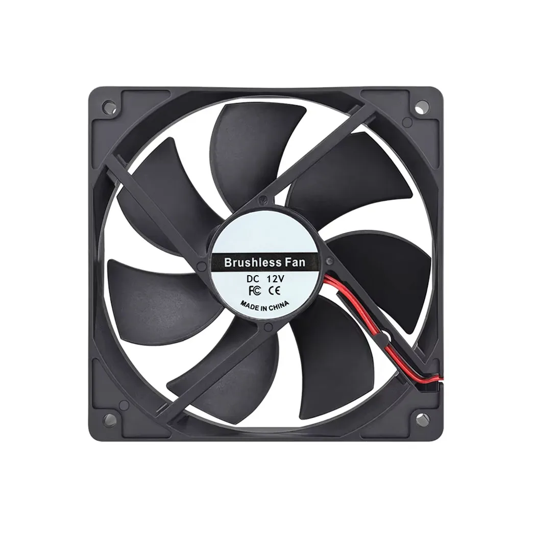 Universal 12cm Multi-Voltage USB/DC Brushless Cooling Fan for Computer Cases and Servers