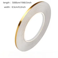 Gold/silver floor edge waterproof joint wall sticker, ceiling joint decoration, self-adhesive tile tape, length 1968.5 inches 4