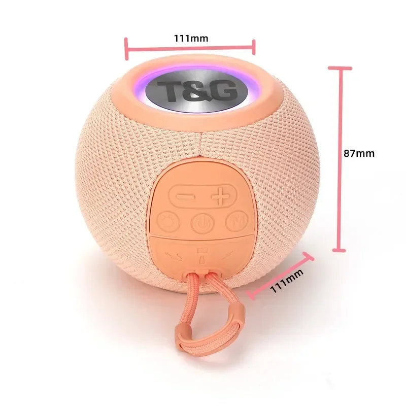 New Bluetooth Speaker Portable TWS Wireless Bass Loudspeaker LED Outdoor Fun Camping Riding Music Player Support BT AUX FM TF
