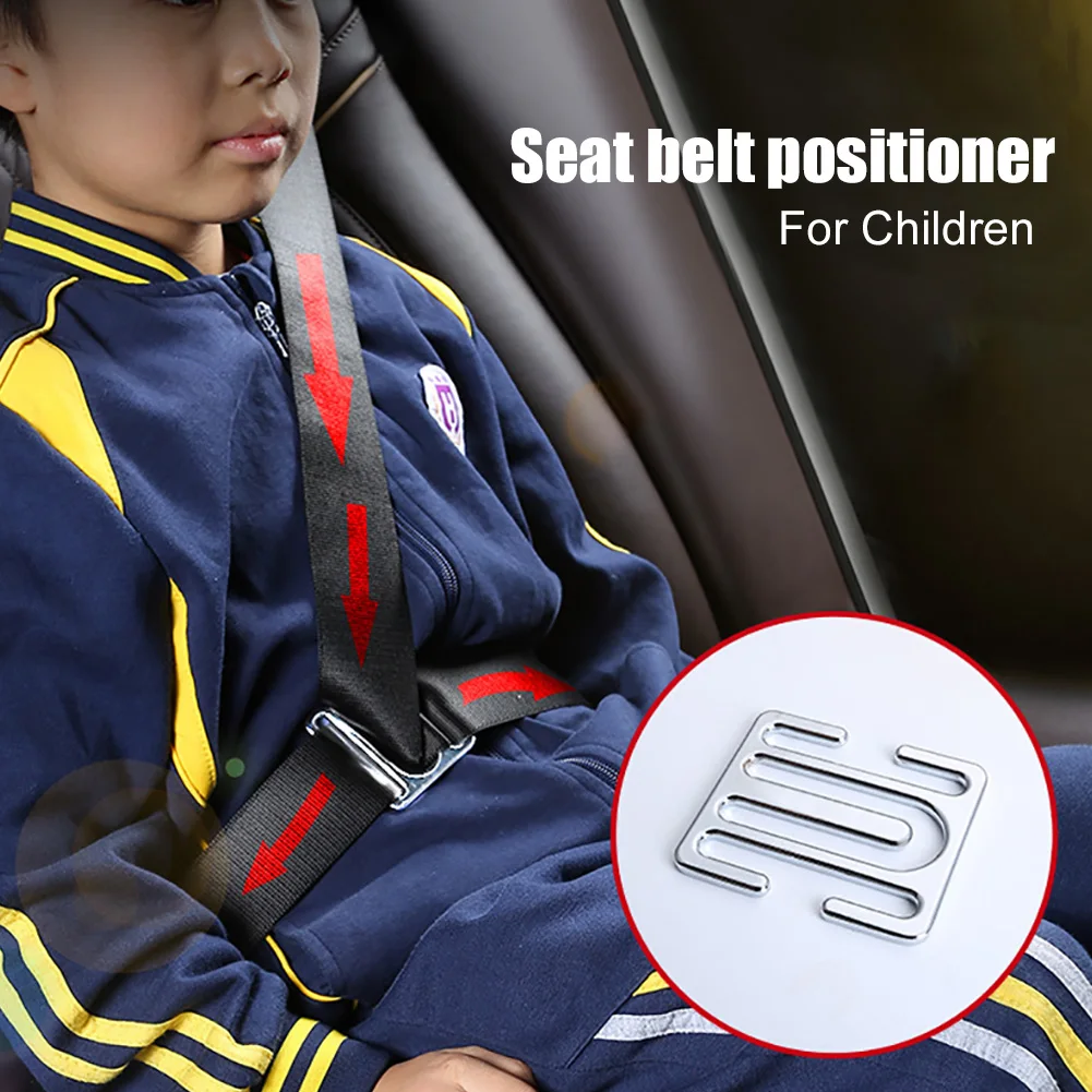 

Seat Belt Adjuster for Children Seat Belt Clip Retainer Kids Neck Strap Metal Positioner Lock Safety Belt Stopper Accessories