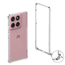 Aluminium Alloy Cooling Phone Case with Metal Border for Motorola Edge 60 Pro (Silver)