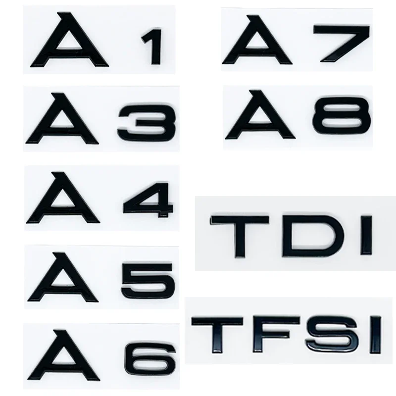 3D ABS A1 A3 A4 A5 A6 A7 A8 TDI TFSI Logo Emblem Auto Abzeichen Stamm Aufkleber Für Auto Kotflügel Aufkleber Zubehör – Detail 1