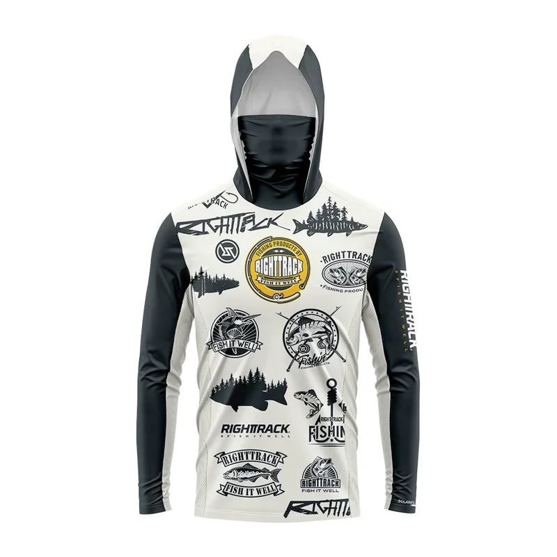RIGHTTRACK Mask Hoodies Fishing Clothing UPF50 UV s Hunting Climbing Camping Hiking Breathable Outdoor Apparel