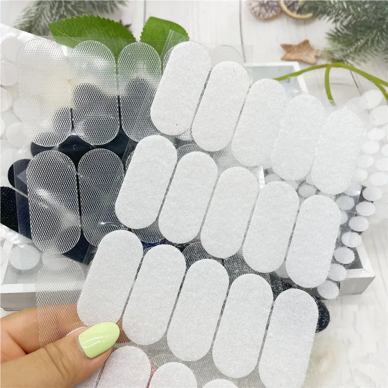 

Transparent Dots Hooks and Loops Strong Self Adhesive Fastener Tape Glue Sticker for Double Sided Sewing 10/15/20/25/30/20*45mm