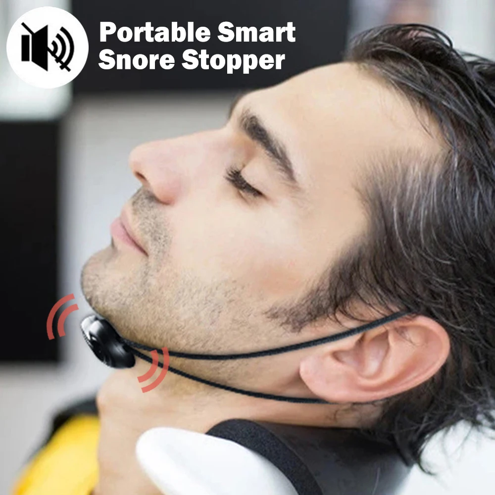 

Smart Anti-snoring Device for Men Women Stop Snoring Noise Reduction Improve Sleep Well Rechargeable Home Portable Wear Tool