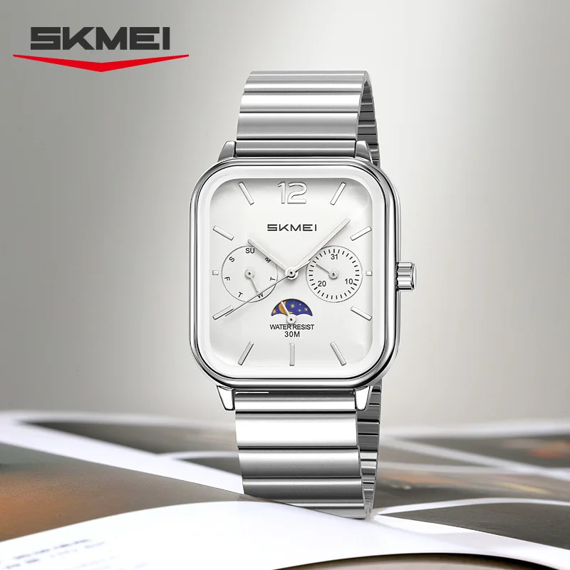 SKMEI 2509 Nuovo Orologio al Quarzo Casual Semplice da Uomo, Lussuoso Orologio da Polso Impermeabile con Calendario e Giorno della Settimana, Squisito Relógios Masculino - Image 5