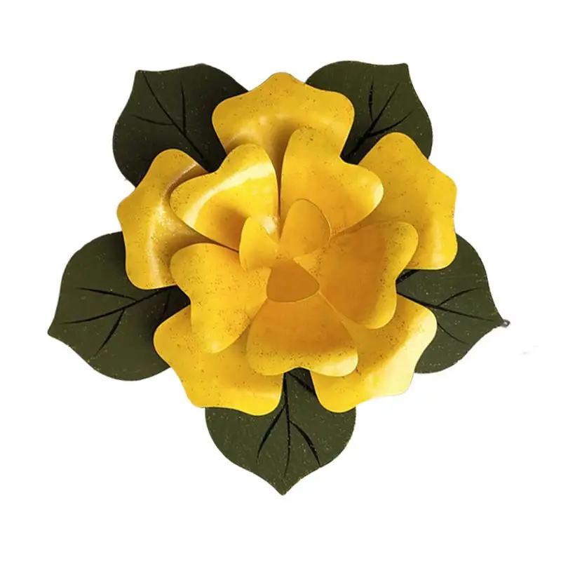 

Металлический цветок розы 3D Железная роза Декор металлический цветок настенные поделки многослойный Железный цветочный Искусство Настенная скульптура цветочный домашний настенный искусство