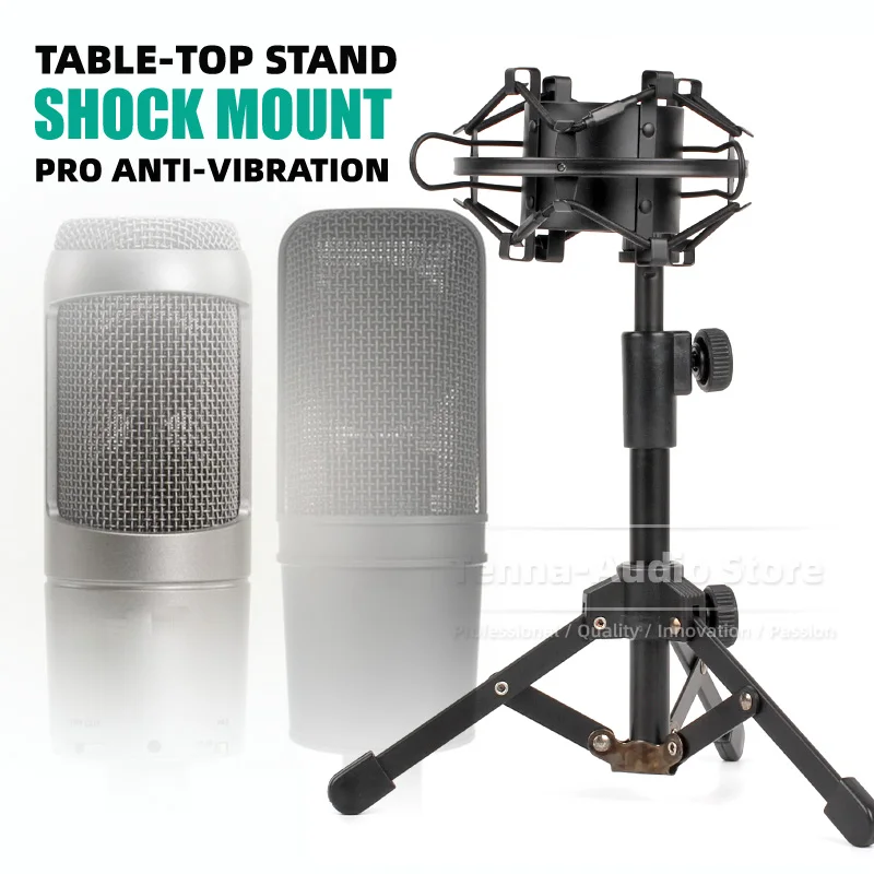 Desktop Tabletop Desk Shockproof Holder For Audio Technica AT3035 AT4033A AT3060 AT 3035 4033 3060 Microphone Stand Shock Mount