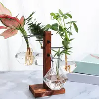 Plant Hangers with Vases Hydroponic Flower Holder Glass Vase Terrarium Kit for Indoor Plants Propagation Station for House 2