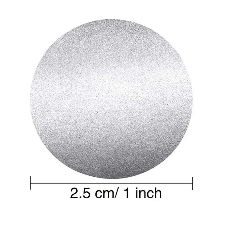 300pcs/roll Round Silver Scratch Off Stickers 1 Inch Labels for Party Activity Favors Stationery