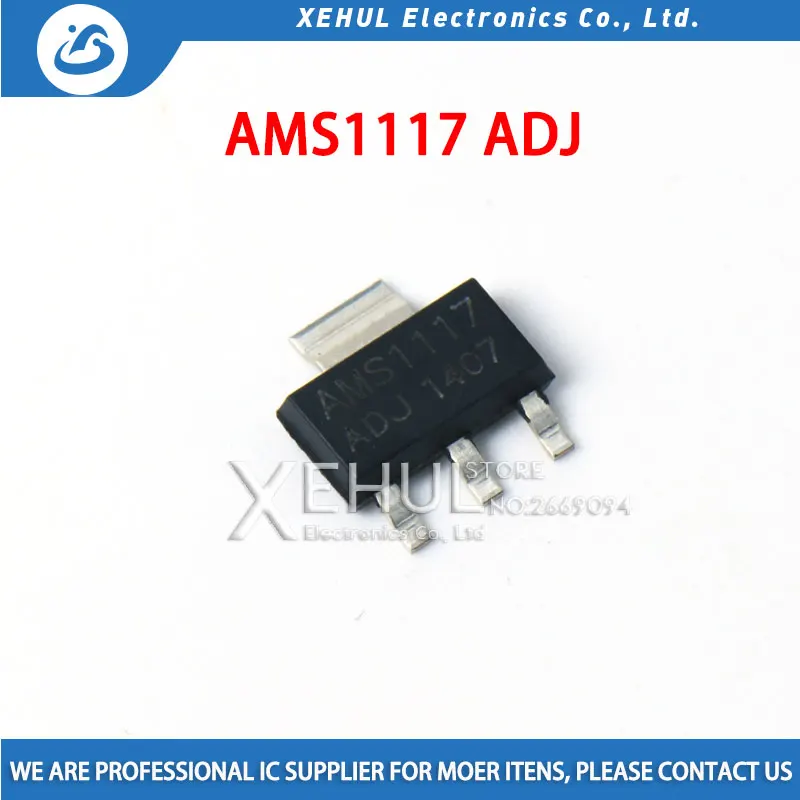 

20/50/100PCS/LOT AMS1117-ADJ SOT-223 AMS1117-ADJ AMS1117 LM1117 1117 Voltage Regulator We only provide good quality