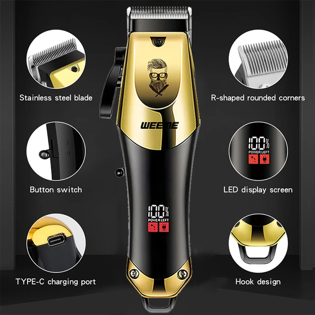 58725-04003f.jpg USB Rechargeable Hair Clippers For Men Hair Body Beard Portable Travel Trimmer Grooming Care Tool Set Suitable Home Use For Male