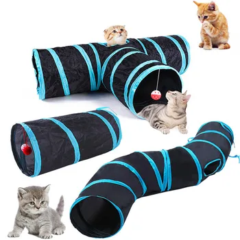 고양이 터널 반려동물 용품 고양이 S T 패스 놀이 터널, 접이식 고양이 터널, 통기성 드릴 배럴, 실내 시끄러운 종이