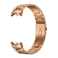 Premium Stainless Steel Watch Strap for Smart Bands - Sleek Metal Bracelet Accessory (Rose gold)