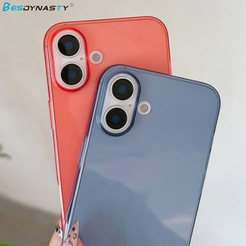 Luxury Crystal Candy Color Transparent Shockproof Case with Clear Back Cover