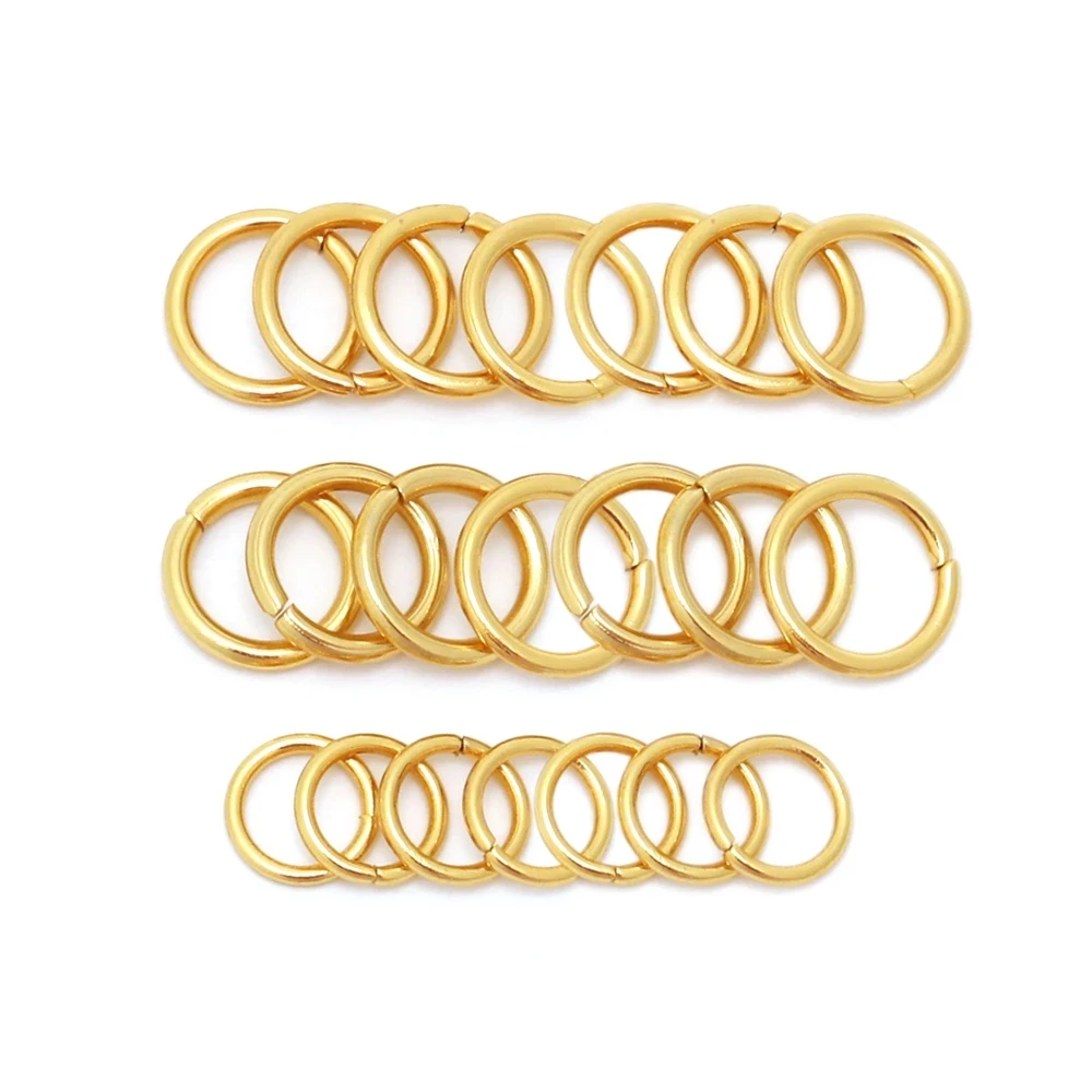 100pcs Gold-plate Stainless Steel Open Jump Rings For Jewelry Making DIY  Jump Ring For Jewelry