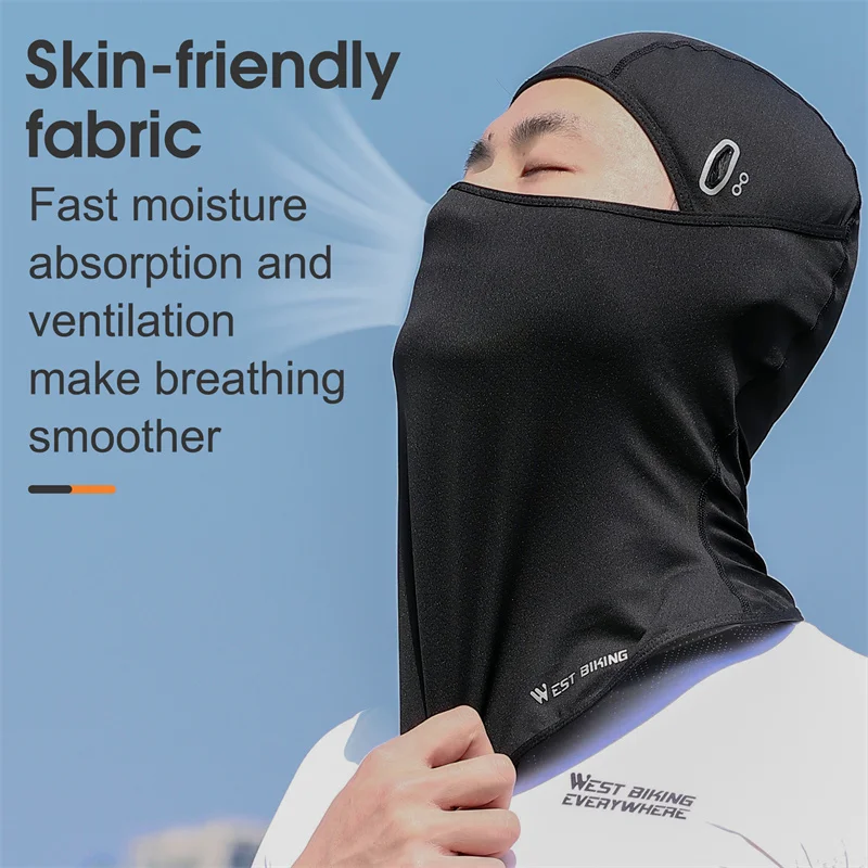 WEST BIKING Summer Breathable Cycling Cap Anti-UV Balaclava Men Full Face Mask Bicycle Motorcycle Running Cooling Sport Gear 3