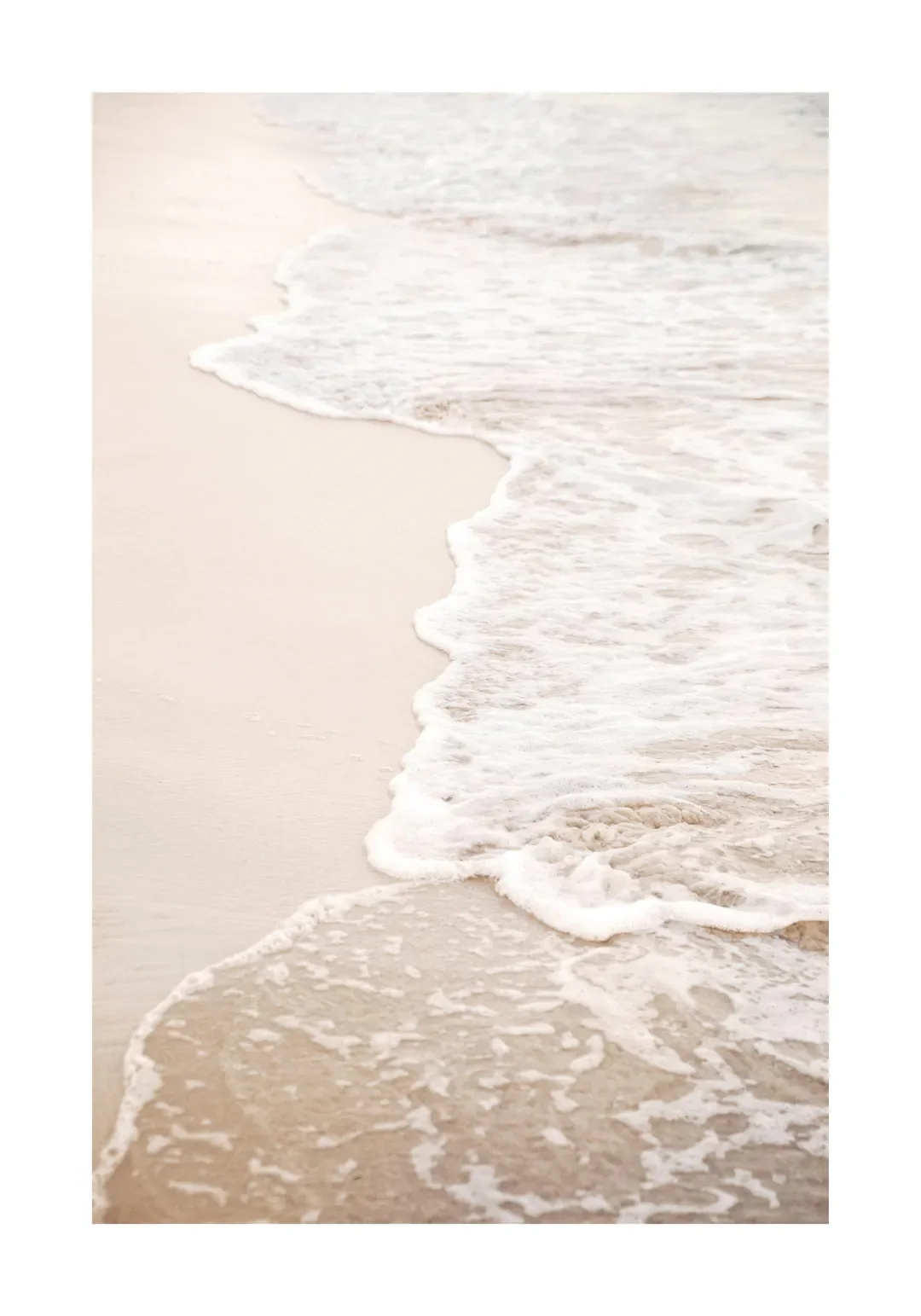 Tropical Blue Sea and White Sand Beach Canvas Wall Art