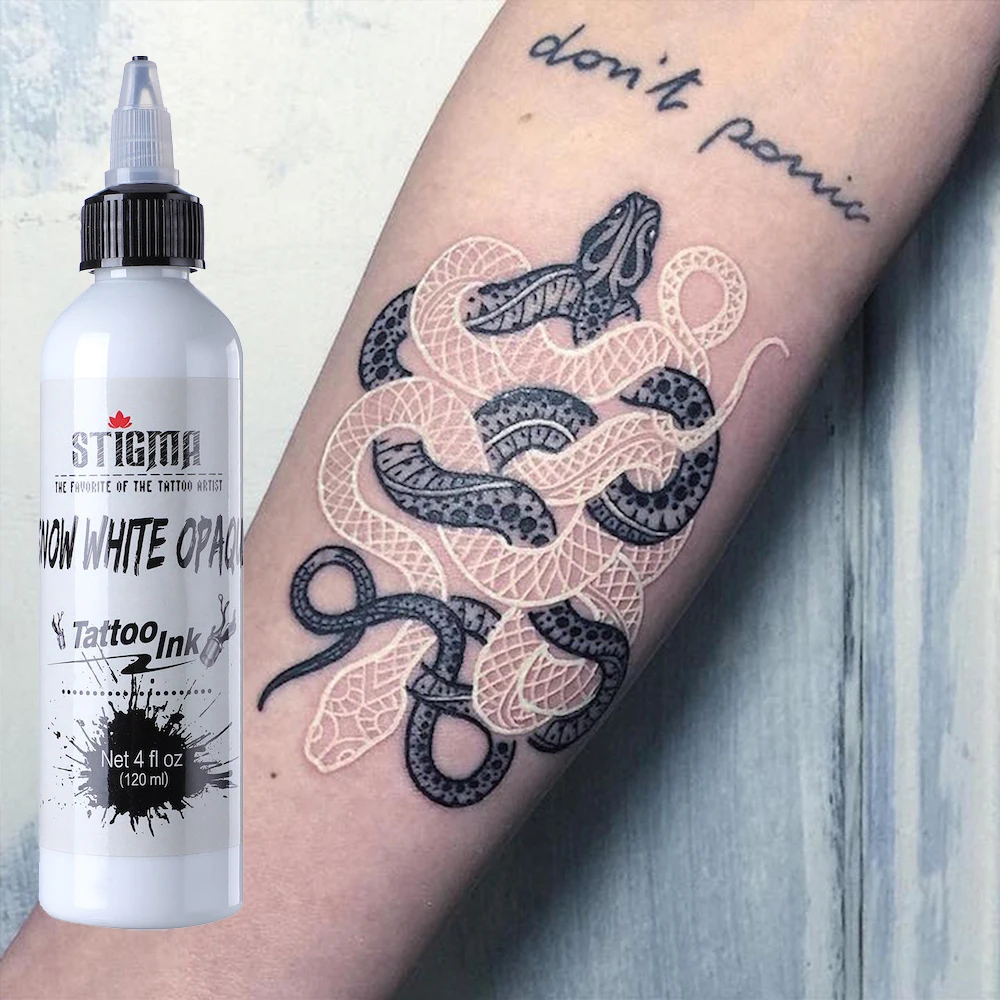 STIGMA 120ml White Tattoo Ink Professional Natural Permanent Tattoo Pigment For Tattoos And body Art Safe Lasting Coloring New