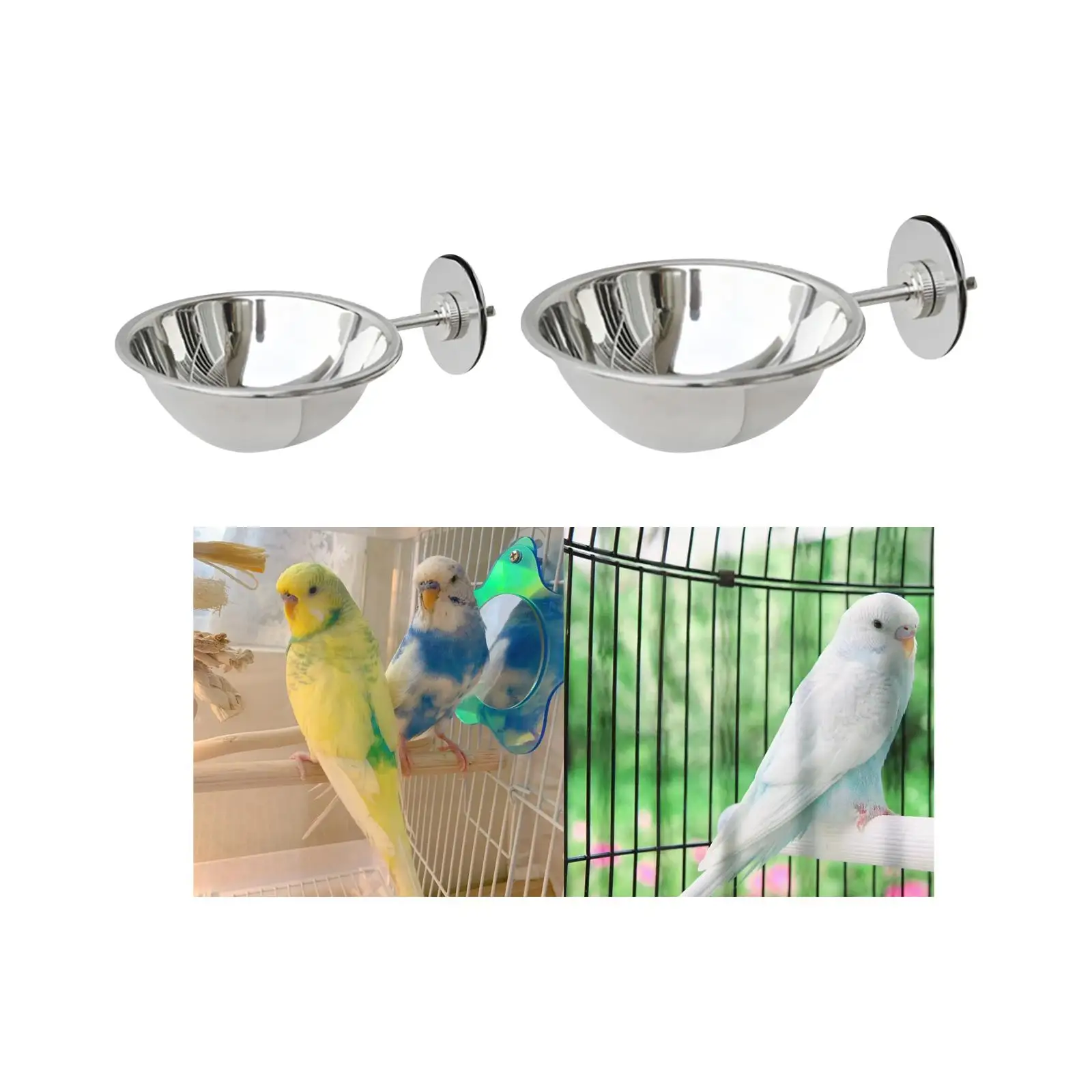 Bird Cage Feeding Bowl for Small Animal for Budgies Parakeet 11cm/14cm Pets Accessories Birdcage Parrot Food Water Bowls
