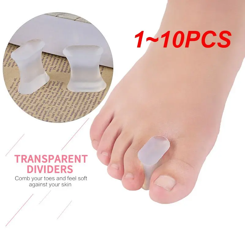 

1~10PCS Silicone Gel Orthotics Bunion Separators Toe Stretchers Reusable Toe Separator Thumb Valgus Corrector Foot pedicure