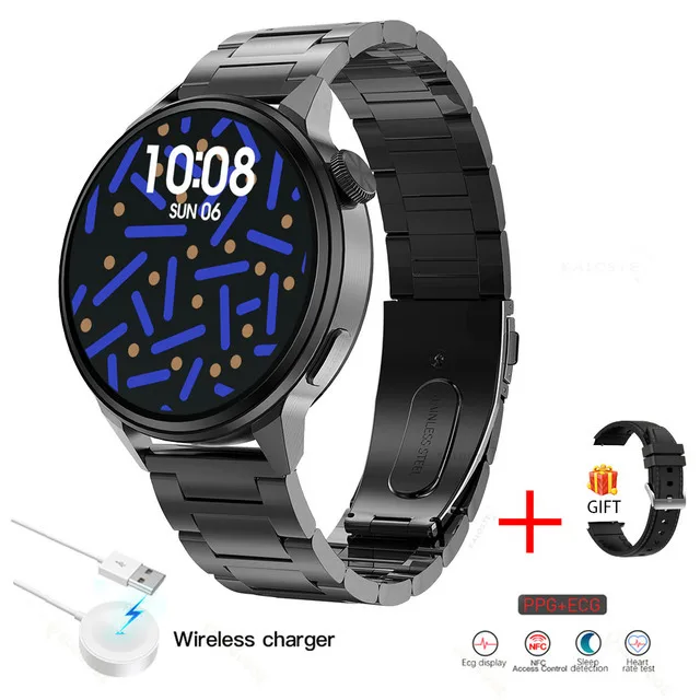 2022 NFC Bluetooth Call Smart Watch Men Sport GPS Track Watch Wireless Charging Heart Rate ECG PPG Smartwatch For Huawei Xiaomi 