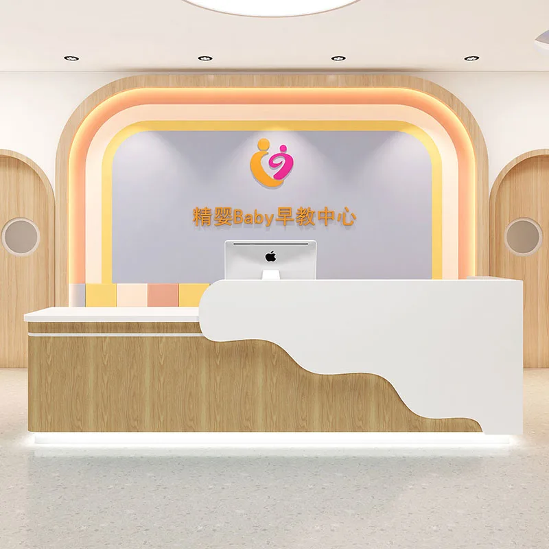Diy Reception Desks Podium Salon Service Shop Cashier Table Coffee Bar Counter Rezeption Desk Beauty Office Reception Furniture
