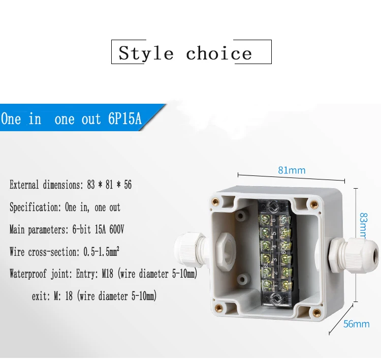 de Alimentação com Terminal, Exterior, Impermeável, Rosqueando Cabo, Distribuição, Selagem