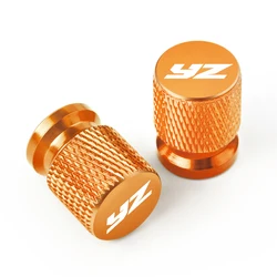 2PCS Aluminum Motorcycle Tire Valve Caps - Dustproof Universal Fit (Orange)