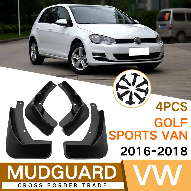 

MudFlaps FOR Volkswagen Golf SportsVan2016-2018 CAR mudguard auto SplashGuards Fender Set Parts FrontRear Automotive Accessories