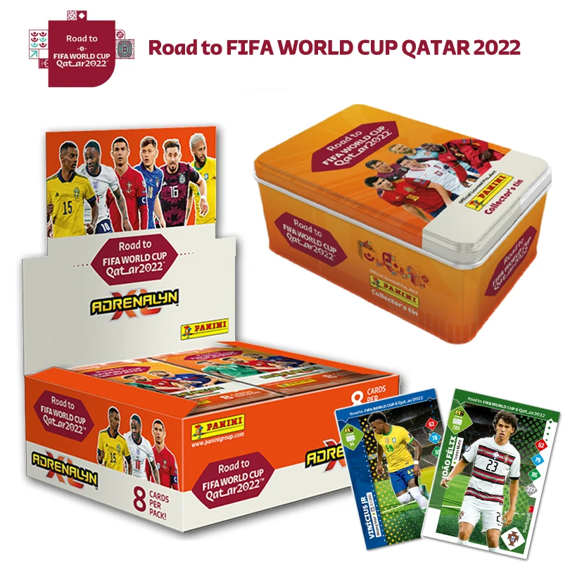 2個 22パニーニFIFAワールドカップ サッカー カード ステッカー ボックス-