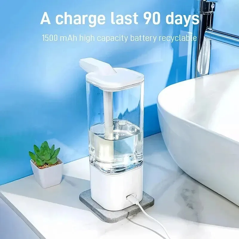 Soap dispenser automatic infrared sensing foam hand sanitizer USB rechargeable for home bathrooms