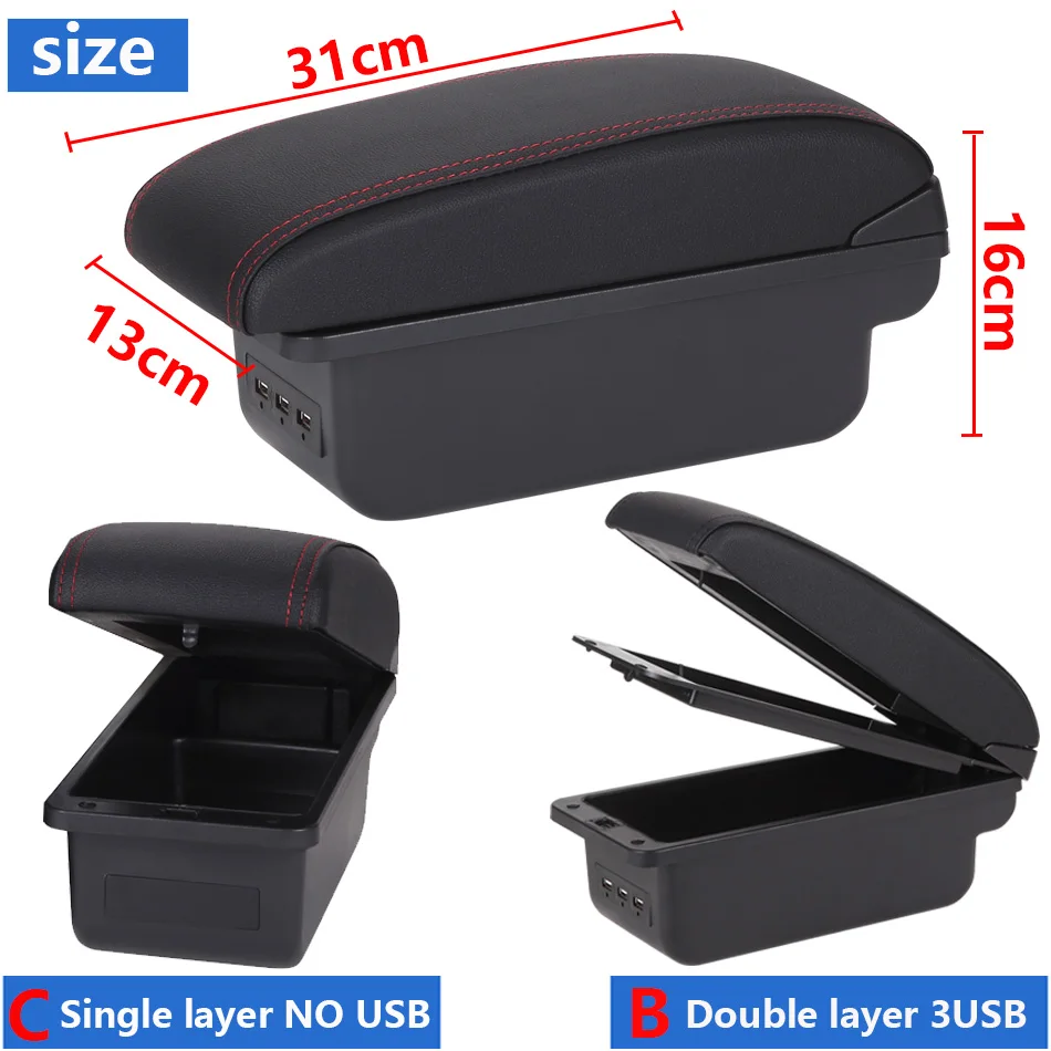 Car Armrest Box For Chevrolet Spark 3 III Aveo T200 Car Accessories