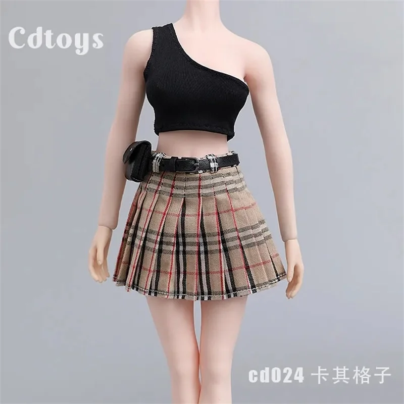 

Cdtoys Cd024 1/6 Female Soldier Trendy Pleated Skirt Vest Belt Bum Bag Clothes Suit Model Fit 12 Inch TBL JO Action Figures Body