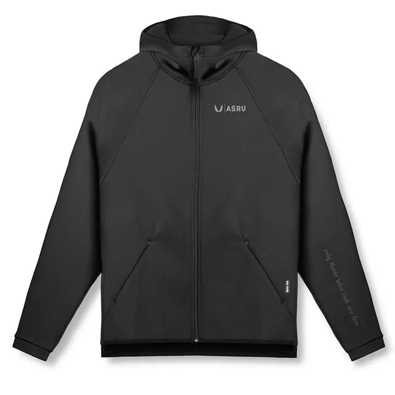 

Spring Autumn Sweatshirt Men American Trend Running Fitness Cardigan Coat Long Sleeve Hooded Coat