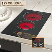 KICHPOWER 2 plaques avec prise de cuisson en céramique et verre à commande tactile 4