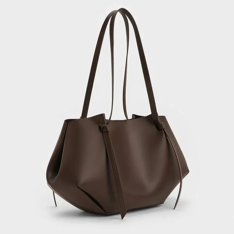 2025 New Fashion Women's Split Leather Underarm Handbag Single Shoulder Wing Bag Large Capacity Dumpling Bag Luxury Tote Bag