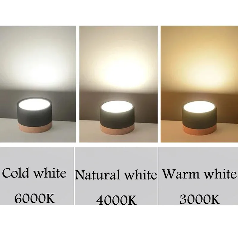 LED 다운라이트 AC85-265V 5W 7W 9W12W 15W Led 표면 장착 천장 다운라이트 실내 로비, 거실용 북유럽 스포트라이트