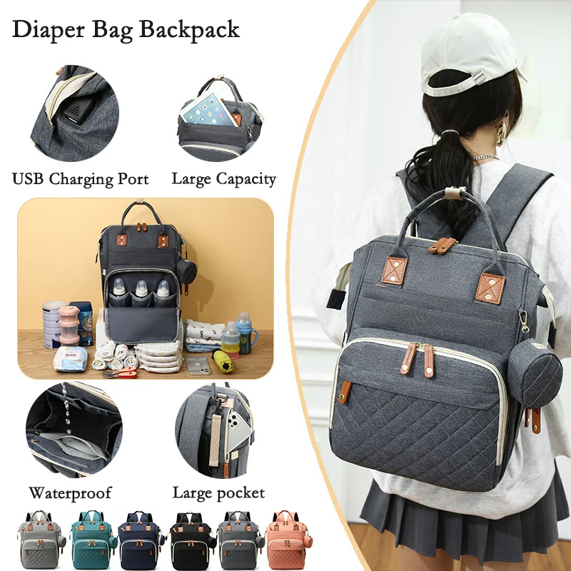 

Diaper Bag Backpack Waterproof Back Pack with Diaper Pouch Large Capacity Baby Bag Travel Backpack Diaper Bag for Baby Care