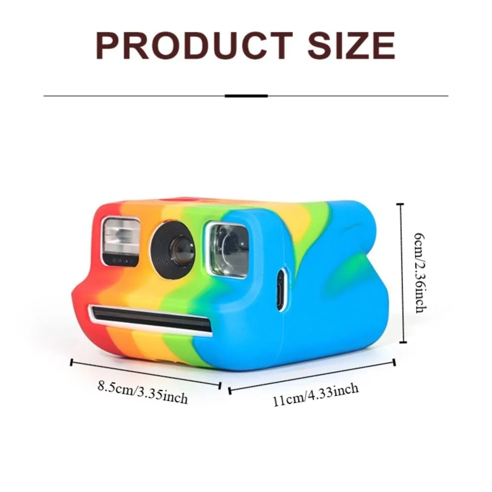 Lanyard Silicone Case Slim Fit Shockproof Instant Film Camera Skin - Wear Resistant & Waterproof