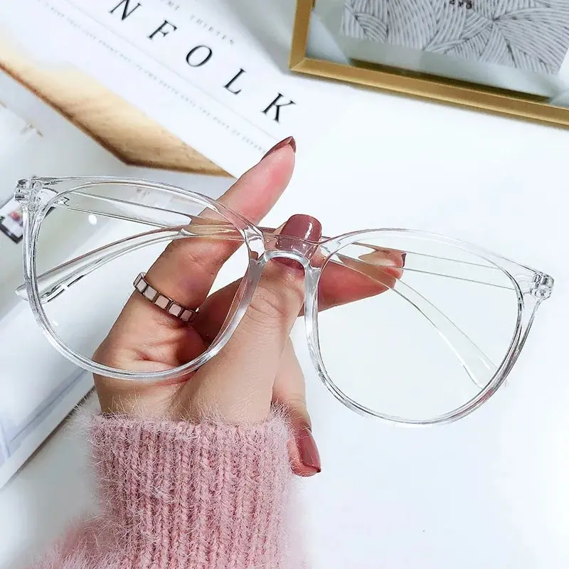 Large Frame Anti Blue Light Eyeglass Frame Reading Glasses Fresh And Simple Style