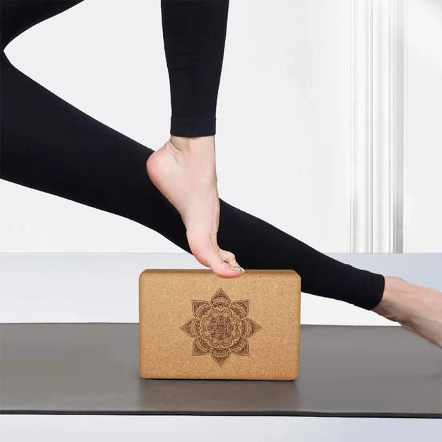 1PCS Cork Yoga Block EVA Gym Blocks Foam Yoga Brick Exercise Stretch Body Shaping Wood Yoga Blocks Fitness Yoga Accessories 3