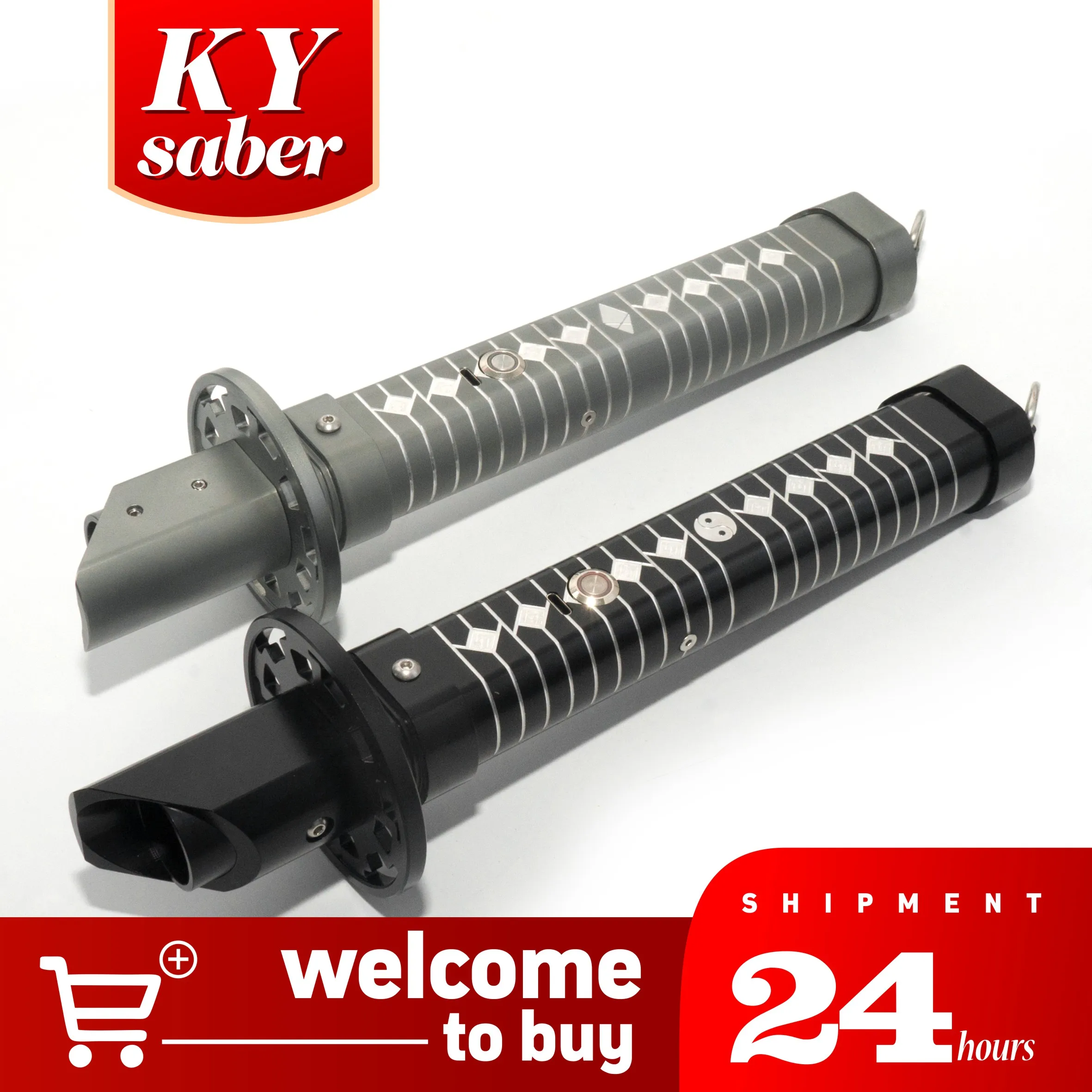 Samurai Blade Lightsaber Metal Hilt Smooth Swing Heavy Dueling Sounds Colors Change Pixel Jedi Laser Sword Cosplay Toys Gifs